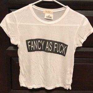 Brandy Melville “Fancy AF” Crop Top - one Size